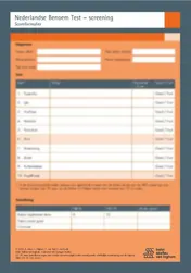 Omslag van Nederlandse Benoem Test - Screening (NBT - Screening) - scoreformulieren