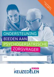 Omslag van Ondersteuning bieden aan psychogeriatrische zorgvrager | combipakket