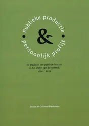 Omslag van Publieke productie en persoonlijk profijt
