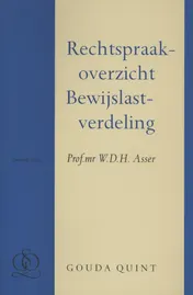 Omslag van Rechtspraakoverzicht bewijslastverdeling