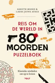Omslag van Reis om de wereld in 80 moorden puzzelboek