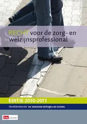 Omslag van Recht voor de zorg- en welzijnsprofessional