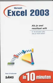 Omslag van Microsoft excel 2003 in 10 minuten