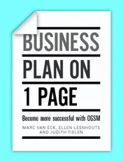 Omslag van Business plan on 1 page