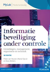 Omslag van Informatiebeveiliging onder controle, 3e editie, toegangscode MyLab NL
