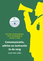 Omslag van Communicatie, advies en instructie in de zorg voor het mbo met datzaljeleren.nl