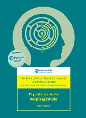Omslag van Psychiatrie in de verpleegkunde