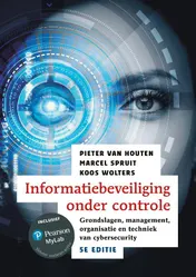 Omslag van Informatiebeveiliging onder controle, 5e editie met MyLab NL toegangscode