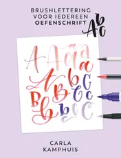 Omslag van Brushlettering voor iedereen - Oefenschrift ABC