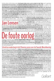 Omslag van De foute oorlog