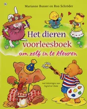 Omslag van Dieren voorleesboek om zelf in te kleuren