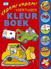 Omslag van Vroem! Vroem! Voertuigen kleurboek (3-5 j.)