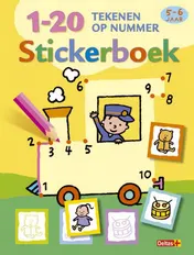 Omslag van 1-20 tekenen op nummer stickerboek set 3 ex