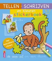 Omslag van Tellen schrijven en kleuren stickerboek