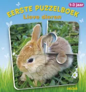 Omslag van Eerste puzzelboek - Lieve dieren (1-3 j.)