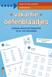 Omslag van herhalingsoefeningen taal en rekenen. Naar het 3de leerjaar, naar groep 5
