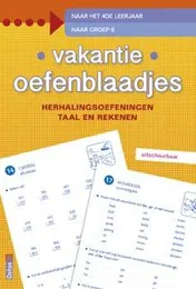 Omslag van herhalingsoefeningen taal en rekenen. Naar het 4de leerjaar, naar groep 6