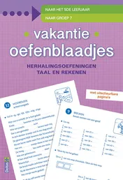 Omslag van herhalingsoefeningen taal en rekenen. Naar het 5de leerjaar, naar groep 7