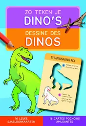 Omslag van Zo teken je dino's (sjabloonkaarten)