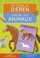 Omslag van Zo teken je dieren - 16 leuke sjabloonkaarten / Dessine des animaux - 16 cartes pochoirs amusantes
