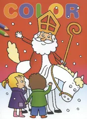 Omslag van Sinterklaas Color kleurblok - rood / Saint-Nicolas Color bloc de coloriage - rouge