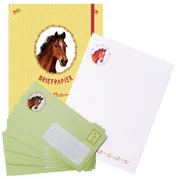 Omslag van Briefpapier Paarden (geel)