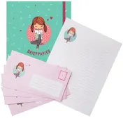 Omslag van Briefpapier Meisje met boek