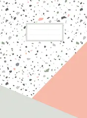 Omslag van Terrazzo schrift (ruiten) / Terrazzo cahier (quadrillé)