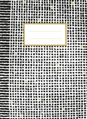 Omslag van Zwart-wit-goud schrift (ruiten) / Noir-blanc-or cahier (quadrillé)
