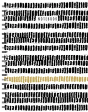 Omslag van Zwart-wit-goud spiraalboek groot (lijnen) / Noir-blanc-or grand carnet à spirale (ligné)