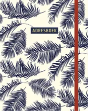Omslag van Adresboek (groot) - Botanical Blue
