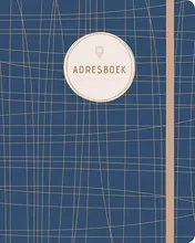 Omslag van Adresboek (groot) - Dark Blue