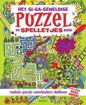 Omslag van Het gi-ga-geweldige puzzel- en spelletjesboek