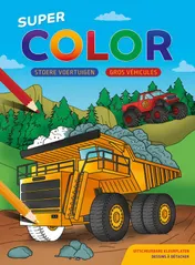 Omslag van Stoere voertuigen / Super Color bloc de coloriage - Gros véhicules
