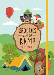Omslag van Briefpapier Groetjes van op kamp (Bosdieren)