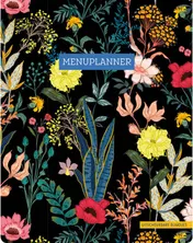 Omslag van Menuplanner - Floral Black