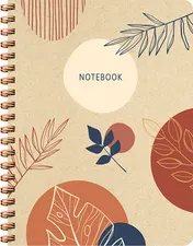 Omslag van Botanical Kraft spiraalboek groot (lijnen)