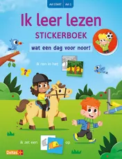 Omslag van Ik leer lezen Stickerboek - Wat een dag voor Noor! (AVI START / AVI 1)