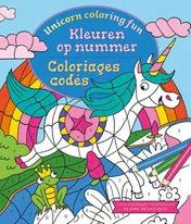 Omslag van Unicorn coloring fun - kleuren op nummer / Unicorn coloring fun - coloriages codés