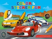 Omslag van Color & Sticker Fun - Coole auto's / Color & Sticker Fun - Super voitures
