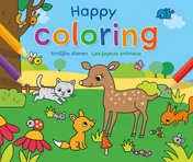 Omslag van Happy Coloring - Vrolijke dieren / Happy Coloring - Les joyeux animaux