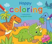 Omslag van Happy Coloring - Leuke dino's / Happy Coloring - Les gentils dinos