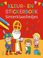 Omslag van Kleur- en stickerboek Sinterklaasliedjes