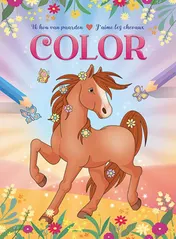 Omslag van Ik hou van paarden kleurblok / J'aime les chevaux bloc de coloriage