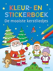 Omslag van Kleur- en stickerboek Kerstliedjes