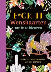 Omslag van F*ck it - Wenskaarten om in te kleuren