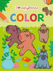 Omslag van I love Capybaras Color kleurblok / I love capybaras Color bloc de coloriage