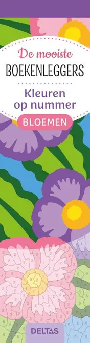 Omslag van De mooiste kleurboekenleggers Kleuren op nummer - Bloemen