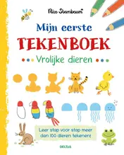 Omslag van Mijn eerste tekenboek Vrolijke dieren