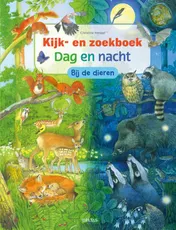 Omslag van Kijk- en zoekboek - Dag en nacht bij de dieren